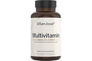 THE PRETTY SMART FOOD CO Powerful Multivitamins and Minerals - Multivitamin Tablets for Men & Women - Highly Bioavailable Vitamins & Minerals - 38 Ingredients & Herbal Extracts - 120 Easy to Swallow Capsules - Made in The UK