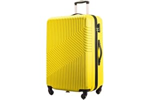 Flymax 24" Medium Suitcase Lightweight Luggage 4 Wheel Spinner Travel Case Trolley ABS Hold Check in