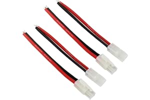 Boladge 2 Pares Adaptador de Conector Hembra Macho Enchufe Tamiya con Cable de Silicona 20CM 14AWG