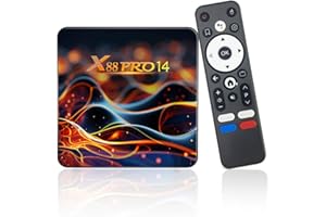 IDEALROYAL Android 14.0 TV Box, 2025 TV Box 4K with 2GB RAM 16GB ROM RK3518 Quad-Core 64bit Cortex-A53 Mali 450 MP2 GPU Support Bluetooth 5.0,Wi-Fi de Doble Banda,10/100M Ethernet HDR10