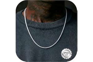 YADOCA Silverkedja herr 925 silver allergivänliga vete halsband herr kedja för män robust icke-missfärgande kedjor män smycken gåva 46/51/56 cm