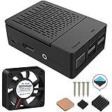 GeeekPi Custodia per Raspberry Pi 3 Modello B+, con ventola di raffreddamento e dissipatori di calore 3PCS per Raspberry Pi 3