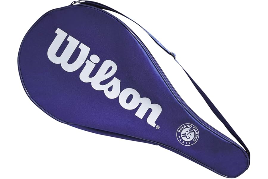 Wilson Roland Garros Tennis Racket Cover, For one adult racket, Polyester, Blue (WR8402701001)