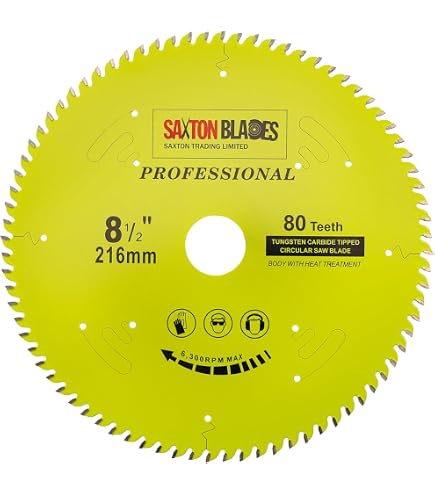Mitre Saw Blade 210mm 30mm Bore TCT21048TMPT Saxton TCT - Hoja De Sierra Circular Multiusos (210 Mm X 48 Dientes, Para Madera Y Metal, Compatible Con Bosch, Dewalt, Ryobi, Makita, Etc 210mm
