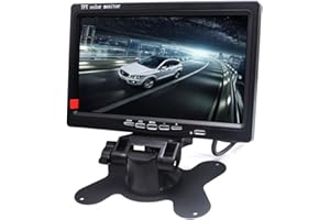 Pardarsey Écran LCD TFT rétroéclairé 7" pour caméras de recul de voiture, DVD de voiture, caméra de surveillance, STB, récepteur satellite et autres équipements vidéo