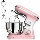 INALSA Stand Mixer 1200W|Pure Copper Motor|5.4 L SS Bowl With Splash Guard|Accessories Included|Dishwasher Safe|Baking,Cake M