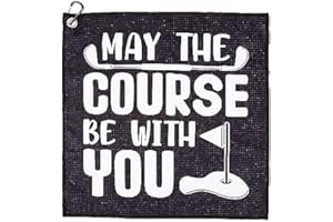 CFHOOAY Golf Handtuch,Lustige Golf Geschenke für Männer Ehemann Freund Vater Golfer/Golf Fan,Neuheit Golf Handtücher für Golftaschen mit Clip,Geburtstag, Golf Zubehör.Personalisiertes Golf Ball