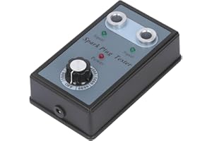 RAPID REVIVE Car Spark Plug Tester Detector 12V – Dual Hole Ignition Analyzer with Adjustable 1000–5000 RPM, Automotive Spark Plug Diagnostic Tool with Power Adapter