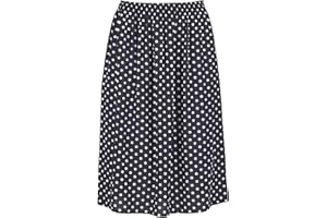 KK Fashion Lines Ladies/Womens Summer Floral Print Skirt, Light Weight Soft Viscose Fabric, Elasticated Waist, 27" Length