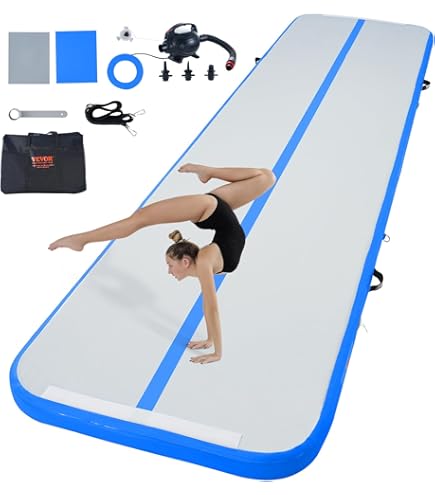 Tappetino Gonfiabile Per Palestra - Altezza 10/20cm, Lunghezza 3-12m, Per Acrobazie E Ginnastica Con Pompa - Foto 6