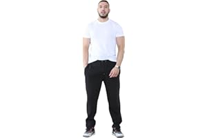 Fashionesta Flowk® Mens Open Hem Sweatpants - Plain Bottoms Joggers Fleece Pants Active Wear Gym Sports Jogging Yoga Trousers Plus Sizes S-3XL