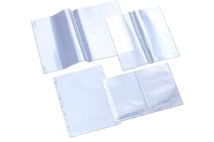 BHMA LIMITED Pack of 10 Clear Plastic Pockets. A4 Single Pocket for Ring Binders (2 Viewing Sides) Suitable for use with menu Covers in Bars, Restaurants, cafe's and Hotels. CPP