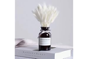 DXINYE 40 StüCk Pampasgras Getrocknet Trockenblumen Kein Geruch Trockenblumen Niemals Verwelken NatüRliche Blumendekoration Boho Deko Besonders Fluffig (Weiß)