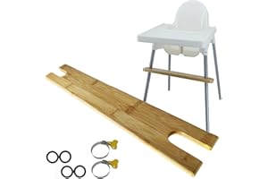 HANQ High Chair Footrest, Adjustable Non-Slip Natural Wooden Foot Rest for Baby HighChair Footrest, Foot Rest for High Chair Baby Compatible with Most Highchair Accessories