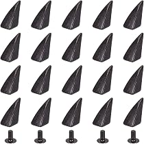 100 Pz Borchie Coniche In Metallo Nero – Rivetti Punk Con Viti Per Borse, Cinture, Giacche E Pelletteria DIY