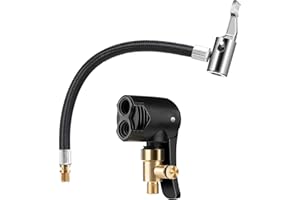 drado Autoventil Hebelstecker, Reifenventil Chuck Auto Reifen Air Chuck Messing Autoventil Adapter Reifenfüllnippel mit Ventilgewinde mit Reifenfüller Schlauchadapter Auto