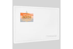 LIGHTOMORROW Bulletin Board, 86 x 59 Centimeters Felt Board - Decorative Pin Board, Cork Board Alternative for Wall, Foldable Picture Board Self-Adhesive Vision Board Prayer Board with 20 Pushpins - White