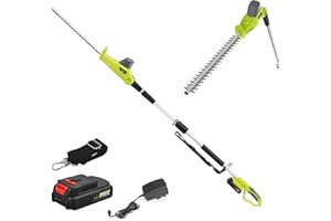 Cortasetos Telescópico a Batería 20 V - DEWINNER Cortador Extensible Ajustable de Largo Alcance – Batería y Cargador incluidos…