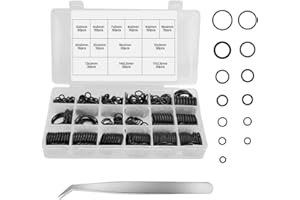 Dichtungsringe Set, OTTYMO 430 Dichtungsringe mit Pinzette O Ringe Sortiment NBR Gummi Dichtungen Ringe Hitzebeständige Dichtringe Rund O Dichtungsringe für Automobil Maschinen Elektrogeräte