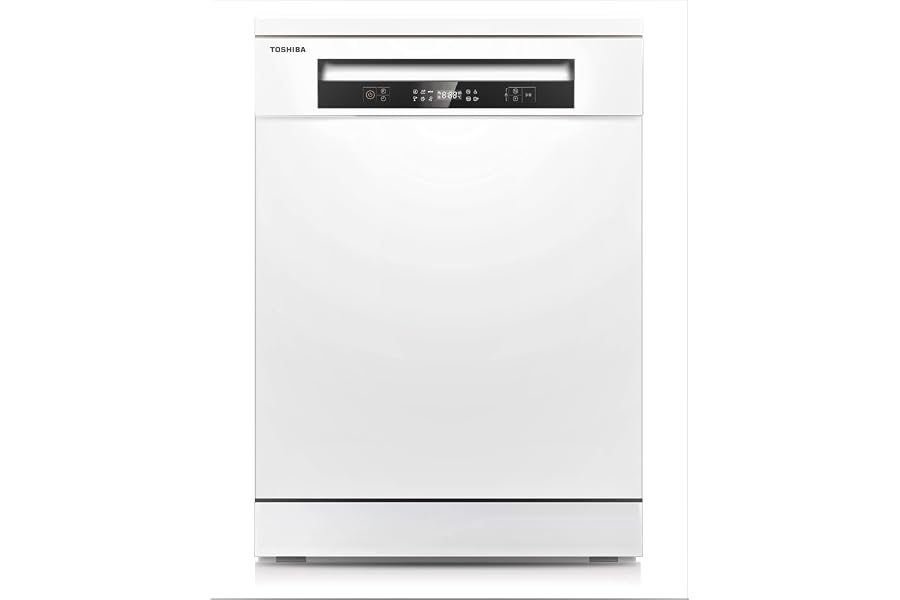 Toshiba 14 Place Settings 6 Programs Free Standing Dishwasher
