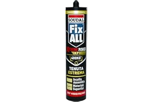Soudal, Fix All X-Treme Express, 280ml, Bianco, Altissima Presa Iniziale e Indurimento Veloce, Per Carichi Pesanti, Ideale per Superfici Porose e Non Porose