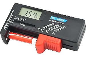 VOKTTA Testeur de Piles Numérique Testeur de Batterie Domestique pour Piles bouton AA AAA C D 9V 1.5V BT-168D