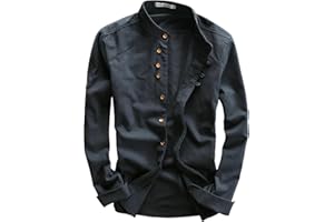 NAKEAH Soulona Katana Chemise en lin de qualité supérieure de style japonais Katana pour homme