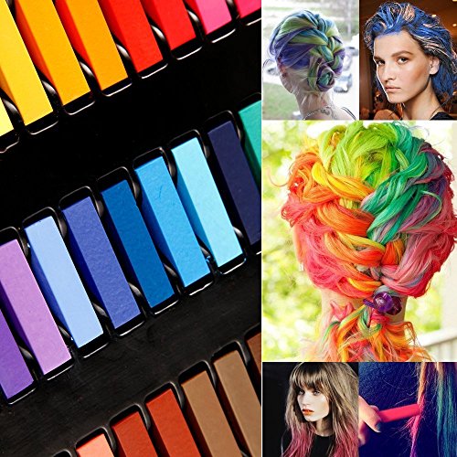 E-FAST® 12 Color DIY Hair Chalk Temporary Hair Color Pastel Hair Dye Set Non-toxic