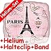 Produktbild Carpeta Folienballon * Paris Eifelturm * + Helium FÜLLUNG + Halte Clip + Band * ALS besonderes Geschenk // Folien Ballon Deko Ballongas Geburtstag Geschenk Reise verreisen Helium Liebe rosa