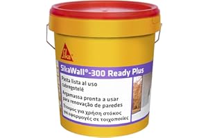 SIKA - Pasta lista al uso - SikaWall-300 Ready Plus - Blanco - Para el alisado y la regularización de paramentos interiores en yeso, hormigón, mortero y pinturas antiguas -7 kg