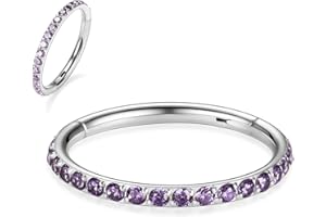 AROWRO 316L chirurgischer Stahl mit Zirkonia für Ohr und Nase, 20 g, 18 g, 16 g, 14 Gauge