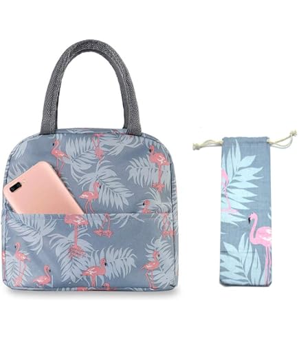 Lot De 5 Lunch Box Isothermes | Capacité 7,5 L | Sac à Lunch Portable Travail, école, Pique-nique | Rose | Matériau Oxford + Feuille Aluminium