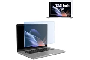 RanBluu Laptop Anti Blue Screen Protector for 13.3 inch 16:9 Widescreen Display, Removable Anti Glare Protector, Magnetic Blue Light Filter Shield Film for Computer Screen & Monitor (13.3" 16:9)