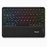 Microcase Touchpad RGB Tablet ve Telefonlar i&ccedil;in T&uuml;rk&ccedil;e Bluetooth Klavye SİYAH - AL5890