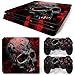 Produktbild Sony PS4 Playstation 4 Slim Skin Design Foils Aufkleber Schutzfolie Set - Vampire Skull Motiv