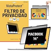 VistaProtect - Premium Privacy Filter &amp; Anti-Blue Light Filter. Magnetic Screen Protector Compatible with Apple MacBook Pro 1