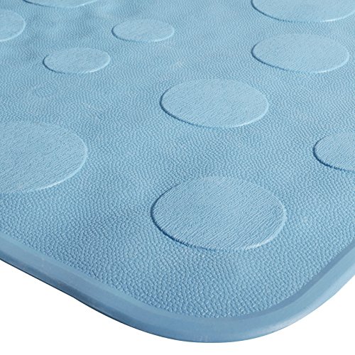 casa pura® Badewanneneinlage Victoria | rutschfest | aus Naturkautschuk, PVC-frei | 35 x 75 cm | drei Farben (hellblau) - 3