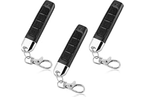 Huybaa 3PCS Telecomando Cancello Universali 433MHz, Telecomando Universale per Porta Garage con 4 Tasti, Clonazione Rapida con Codice Fisso per Cancelli e Garage