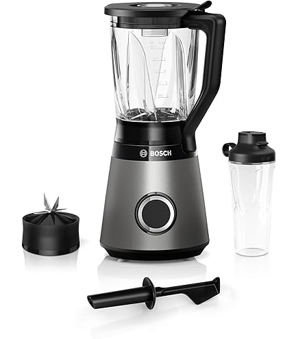 AEG TB6-1-6ST Blender/Réglage de la vitesse / 3 programmes/Smoothie/glace pilée/Fonction pulse/Bouton rotatif boutons/Couteau à 6 lames en acier inoxydable / 1400 W/Pichet en verre de