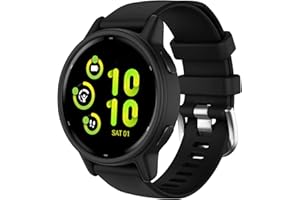 ISABAKE 22mm Strap for Garmin Vivoactive 4/Venu 2/Venu 3/Forerunner 255/Forerunner 265 Music, Silicone Quick Release Replacement Strap