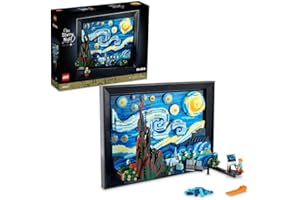 LEGO Ideas 21333 Vincent Van Gogh - La Nuit Étoilée, Reproduction de Tableau sur Toile