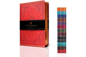 VICTORIA'S JOURNALS Leatherette Vintage Journal Hard Cover Lined Notebook Old Looking Travel Pocket Diary, Mini B6 Size 6.5'' x 4.7''