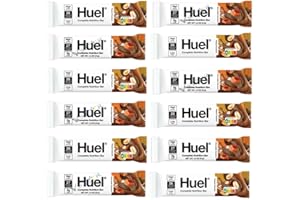 VSTAR Huel Complete Nutrition Vegan Peanut Caramel & Chocolate Caramel Protein Bars - High Protein,Vitamins & Minerals 51g (Pack of 12, Mixed)