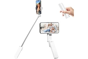 Tragbarer Selfie-Stick, Jemey Erweiterbares Mini Selfie-Sticks für 4-7" iPhone/Android-Telefone mit Kabelloser Fernbedienung, Selfie-Stick im Taschenformat für Inhaltserstellung/Vlog/Reisen/Filmen