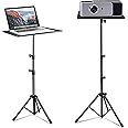 Projector Stand Projector Tripod, Universal Laptop Tripod Stand, Portable Equipment Stand, Folding Floor Tripod Stand, Outdoor Computer Table Stand For Stage or Studio, Height Adjustable 57 to 125 cm
