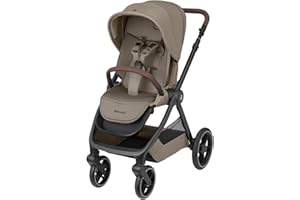 Maxi-Cosi Oxford Baby Pram 0-4 Years 0-22kg Compact Folding Spacious Seat Soft Suspension 3 Reclining Positions 10kg Storage Basket Twillic Truffle
