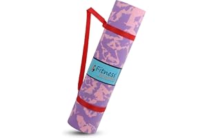 Fitness Mantra 4mm Marble Design Anti Skid Yoga Mat for Men & Women Qnty.-1 Pcs. ,Ethylene Vinyl Acetate,Purple
