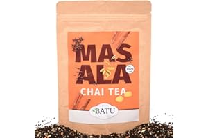 BATU Te Chai Granel | Premium | 100g | Origen Assam, India | 100% ingredientes naturales | Receta te chai latte : Añadir al te negro chai, un poco de leche