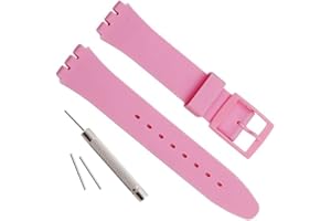 GREEN OLIVE Wodoodporny pasek silikonowy, pasek do Swatch (1,7 cm, 1,9 cm, 2 cm)