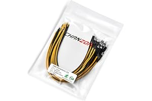 [Cavo UL] Chanzon 20 pezzi Pre Cablati luci a diodi LED gialli da 3 mm (lente trasparente rotonda e trasparente DC 12V) con resistenza da 680 ohm 1/4W e indicatore di Cavo da 24AWG